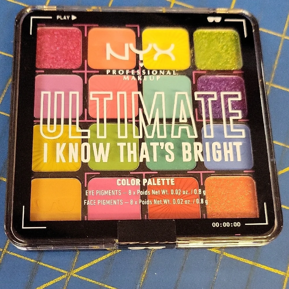 NYX Ultimate Bright Eyeshadow Palette New Sealed Compact